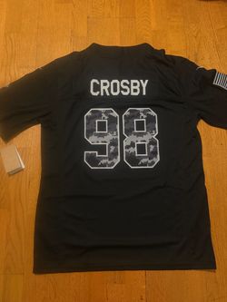 Black raiders Crosby salute to service jersey
