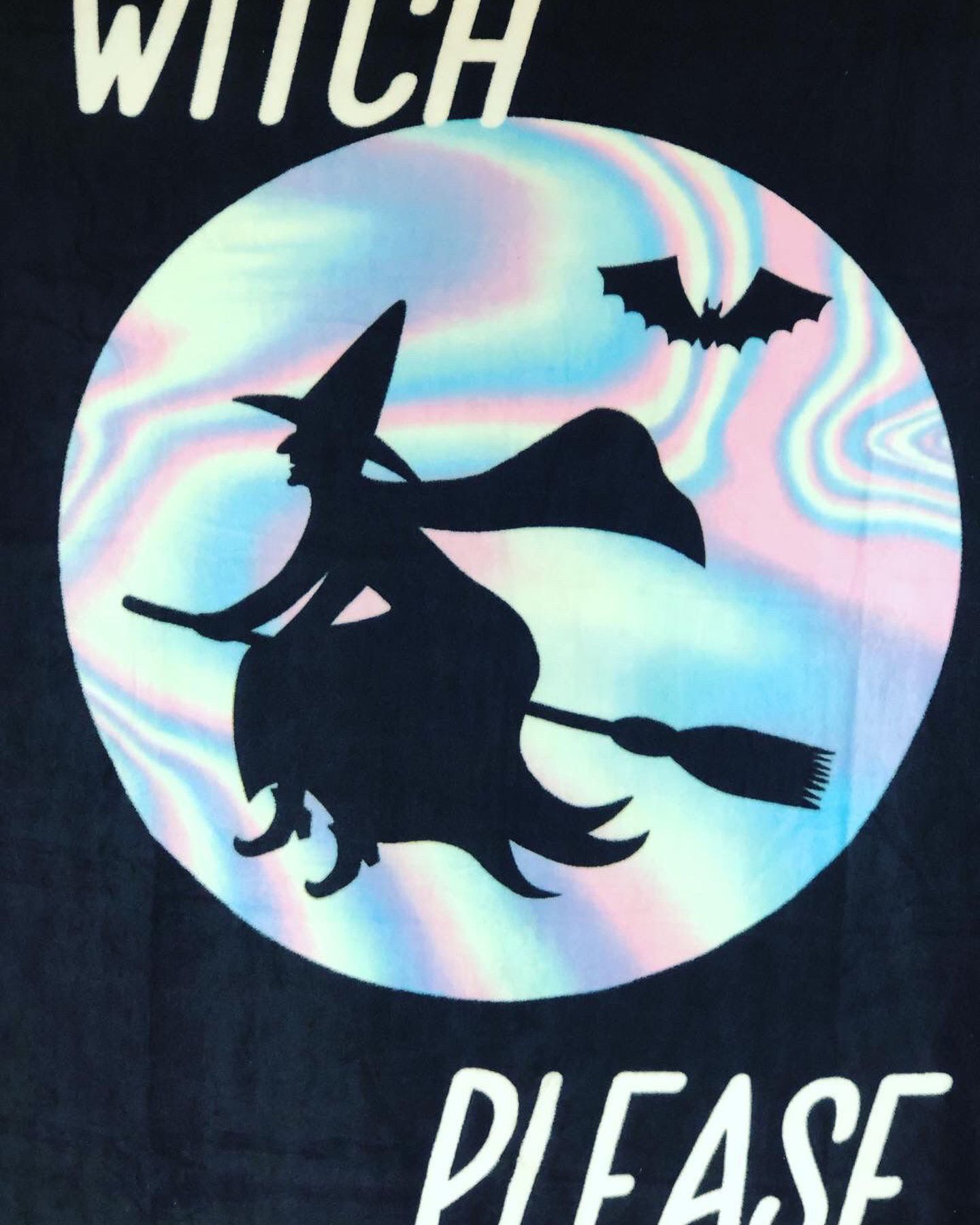 “Witch Please.” 72” fleece fringed blanket