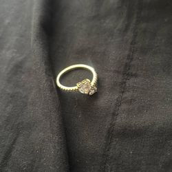 Pandora Double Heart Sparkling Ring