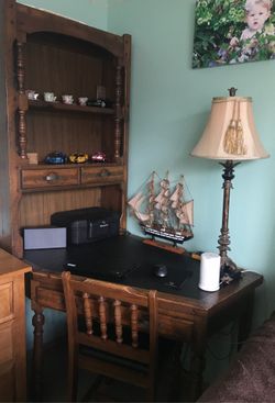 Antique table with chair paid 1.5k