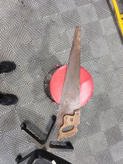 Vintage Hand Saw with Wooden Handle
