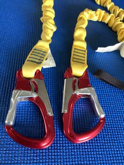 NEW SAFETY STRAP FOR TWO WITH CARABINER HOOK UPS. 