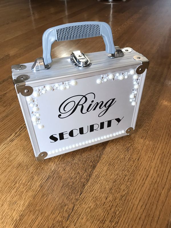 Pearl with Rhinestone Wedding Ring Security Briefcase for your ring