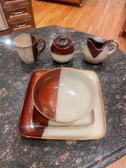 Sango Eclipse Brown Dish Set