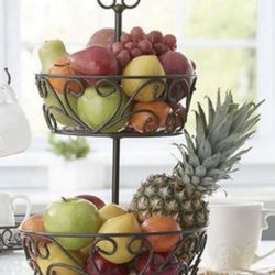 Princess House Meridian 2-Tiered Basket (5370) New!