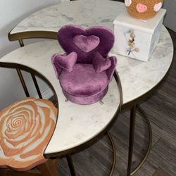 Purple Loveseat Velvet Jewelry Holder