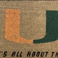 University of Miami/ UM Door Mat