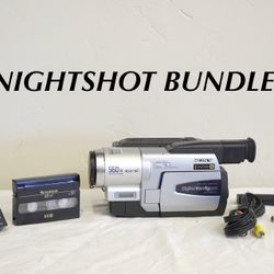 Sony Digital8 Nightshot Camcorder CCD-TRV130 Tested Working Bundle