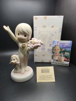 Precious Moments 1997 Collectors Club Figurine God Bless You With Bouquets of Victory Limited Edition