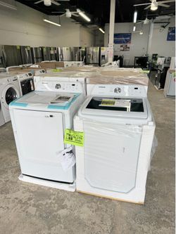 BRAND NEW SAMSUNG TOP LOAD WASHER AND DRYER