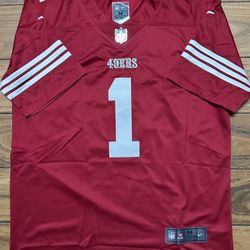 49ers Red Jersey Pearsall 1 Men’s Youth Kids Or Women 