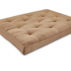 Beige Queen Futon Mattress - Like New 