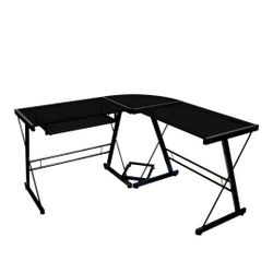 L Shape Glass Desk