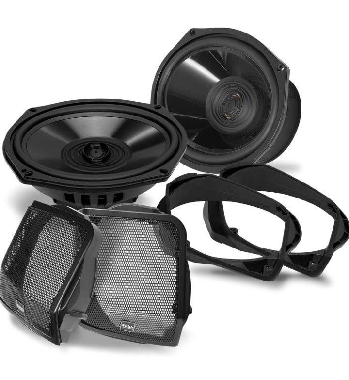 BOSS Audio Systems BHD98 Harley Davidson 6 x 9 Inch Saddlebag Speaker Kit – Fits Select 1 Road Glide and Street Glide Motorcycles, 300 Watts o
