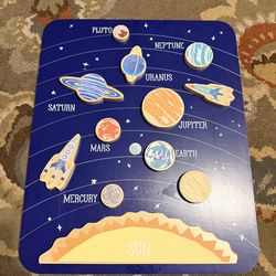 Crate and Barrel Wood Planet Puzzle