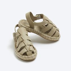 River Island Mini Boys Beige Fisherman Espadrille Sandals