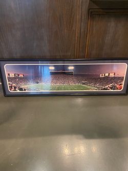 Large framed Panoramic picture of old “Tampa Stadium” homw of the Buccaneers
