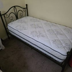 Twin Bed Frame with mattress