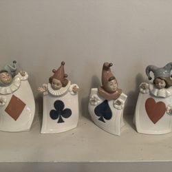 Lladro ByNeo set of four playing card figurines