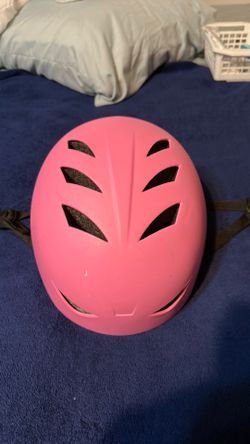 Pink bike helmet