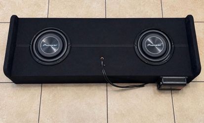 Pioneer shallow subs subwoofers in custom Downfire box w sound digital amplifier 1600 watts