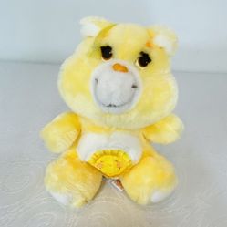 Original VNTG 1983 CARE BEAR FUNSHINE BEAR 6" Plush Kenner Am Greetings Exc Cond