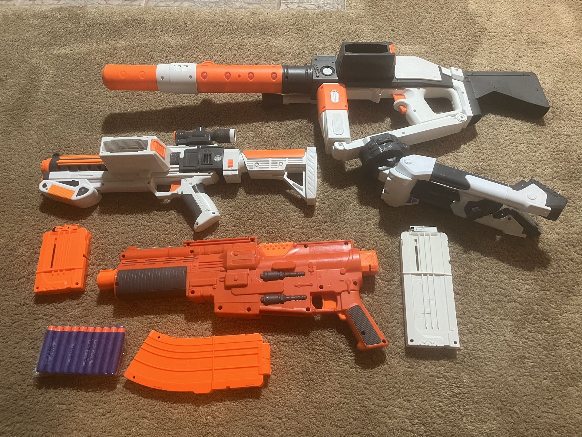 Star Wars Nerf Lot Electronic First Order Heavy Gunner & More