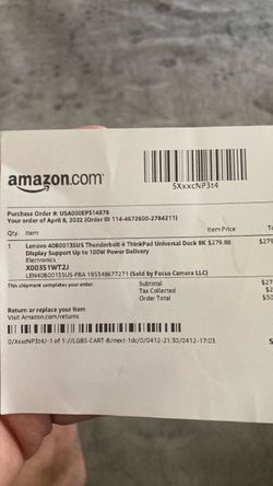 Lenovo Thunderbolt 4 Power Dock -NEW