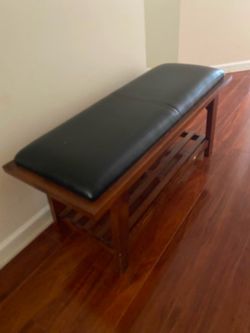 Wooden cushion bench
