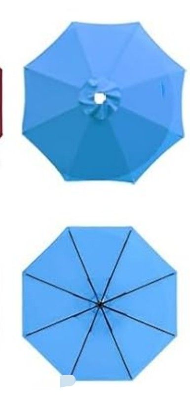 Patio Umbrella Canopy Replacement (Light Blue)