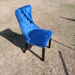 Blue Velvet Chair 