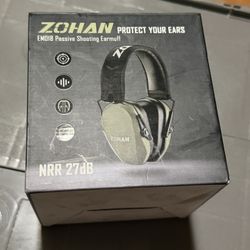 ZOHAN EM018 Shooting Ear Protection Noise Cancelling 2 Pair Muffs NRR 27dB Black New