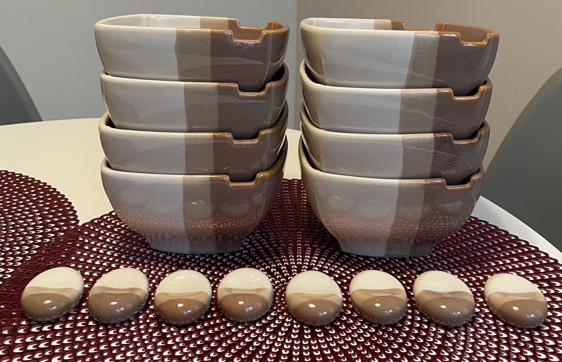 Serving Bowls With Chopstick Stands Set Of 8