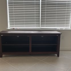 Transitional 4 Cubby Open Storage TV Stand - Espresso