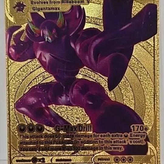 Pokemon Grimmsnarl VMAX Gold Foil Custom Card HP 330 Gigantamax
