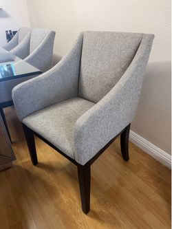 Armchairs Dining Chairs Upholstered Fabric Gray