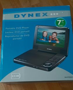 New In box Dynex Portable DVD player 7" screen