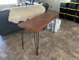 Cherry And Wrought Iron Table