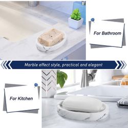 New In Box-Resin Marble-Soap Dish holder
