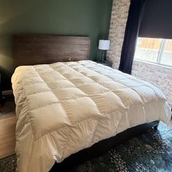 King Size Wood Bed Frame With Headboard And Storage