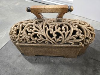 Uttermost Carved Decorative Resin Box With Lid