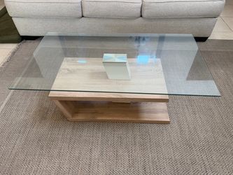 Glass coffee table
