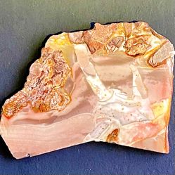 Willow Creek Porcelain Jasper Idaho High Quality Cab Stone Slab Slice Pink Cream