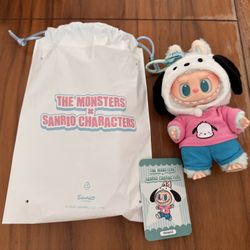 NEW Pochacco x Labubu x The Monsters x Sanrio Characters Vinyl Plush Pendant