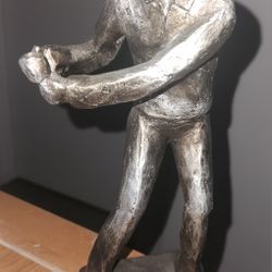 12" Heavy Golf Figurine See Description 