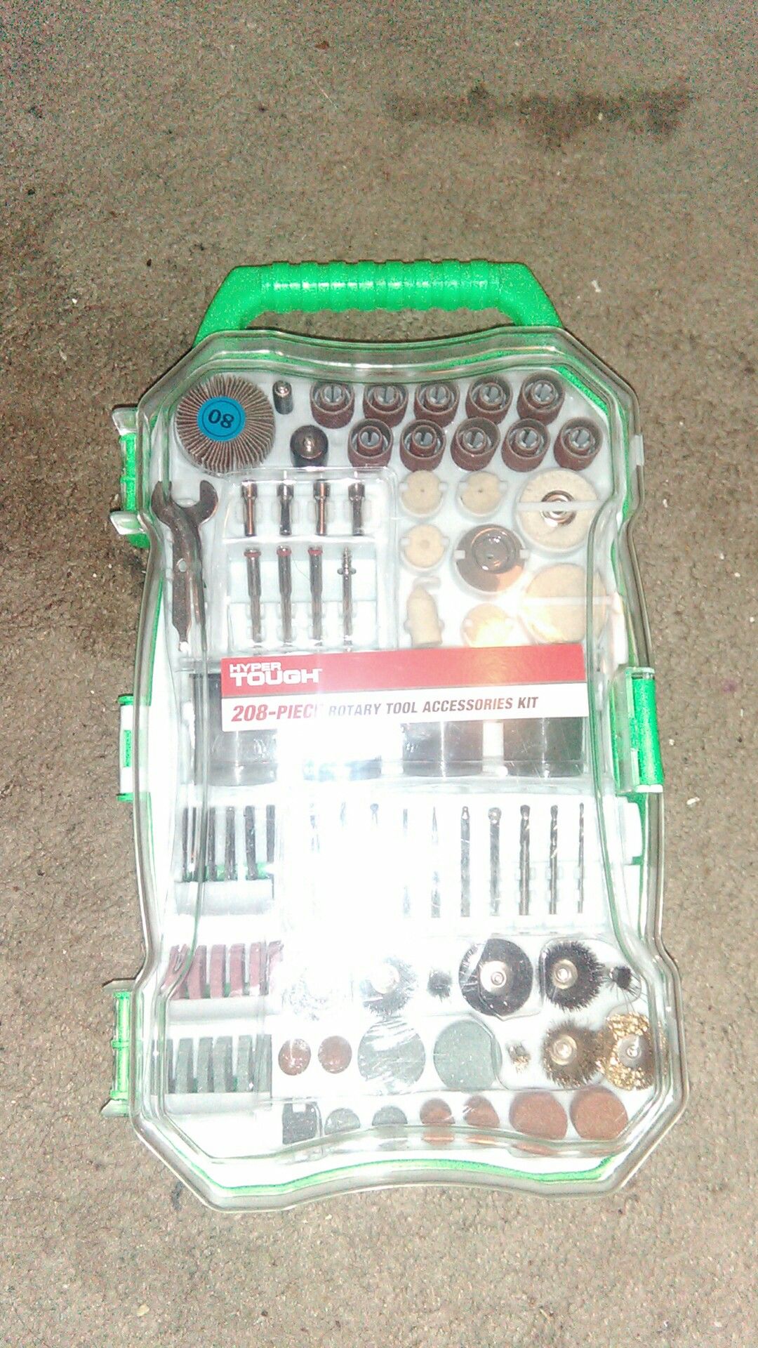 Hyper tough 208 piece rotary tool accessories kit