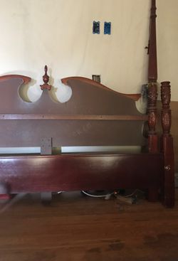 Bed frame with mattress