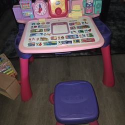 V tech learning desk and chair