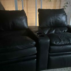 Black Leather Couches