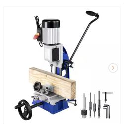 Woodworking Mortise Machine 1 /2 HP 1 700RPM 1-Speed Drill Press with 1 /2 in. Chuck for Making Round Holes Square Holes